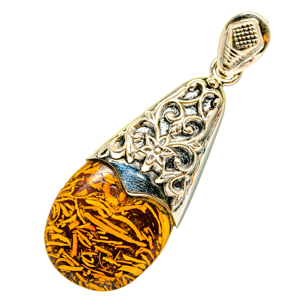 Palm Wood Jasper Pendants handcrafted by Anasilvercos - PD10806