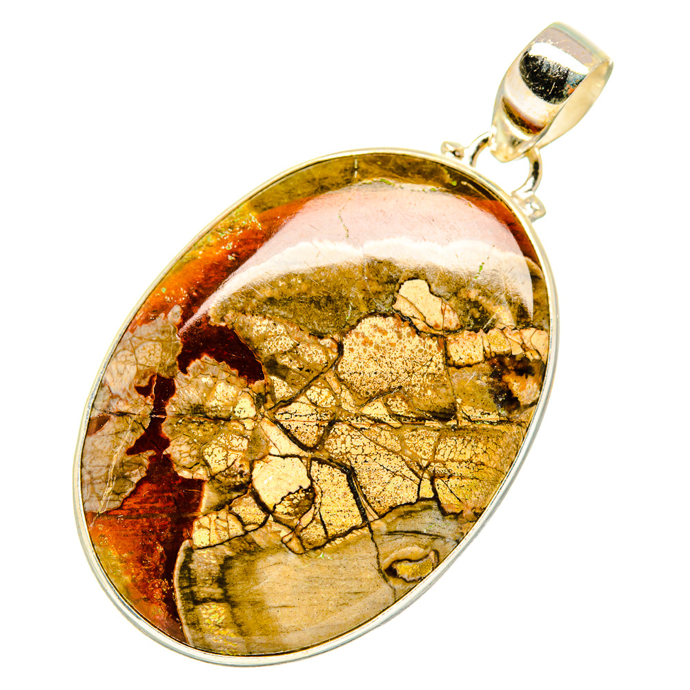 Mushroom Rhyolite Pendants handcrafted by Anasilvercos - PD10808