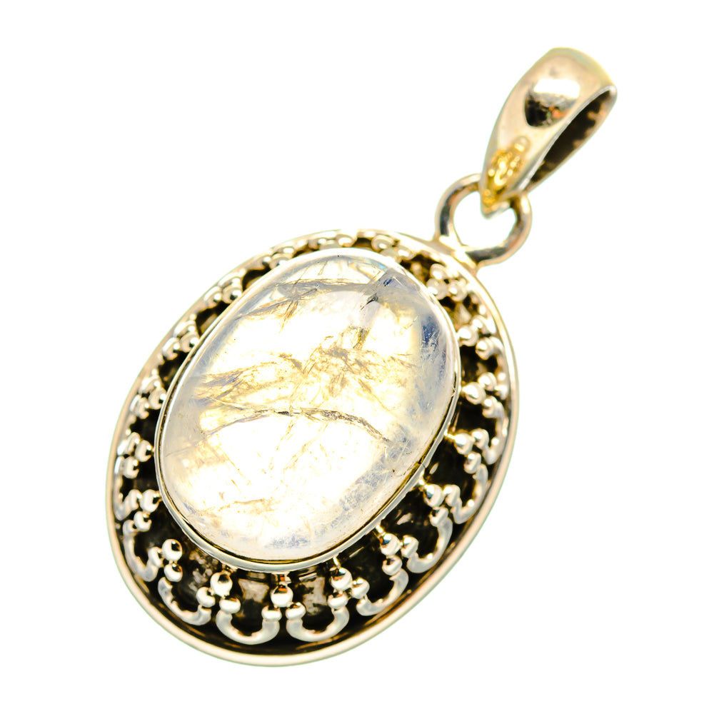 Rainbow Moonstone Pendants handcrafted by Anasilvercos - PD10855