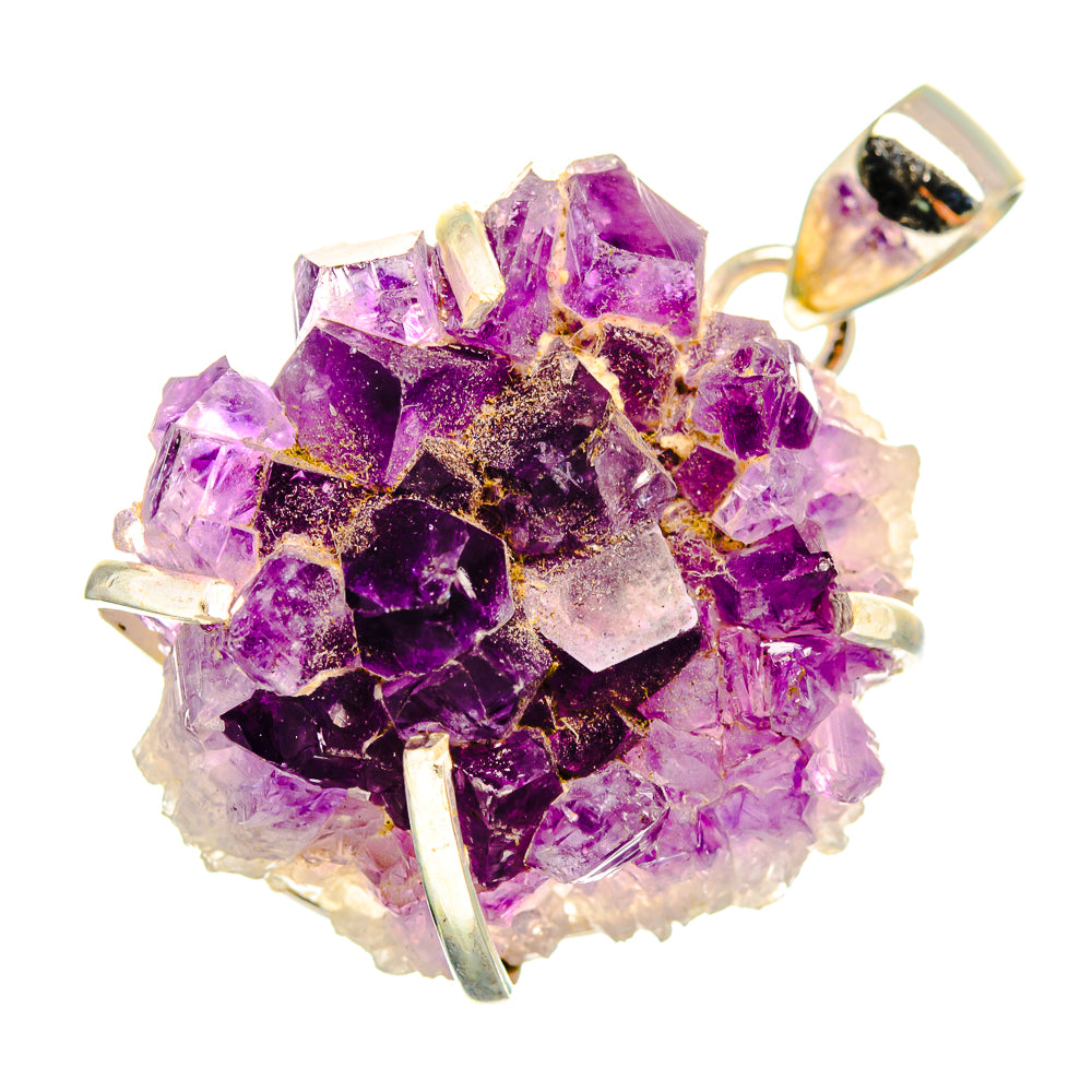 Amethyst Crystal Pendants handcrafted by Anasilvercos - PD10861