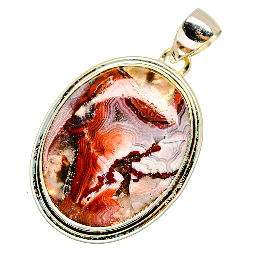 Crazy Lace Agate Pendants handcrafted by Anasilvercos - PD10877