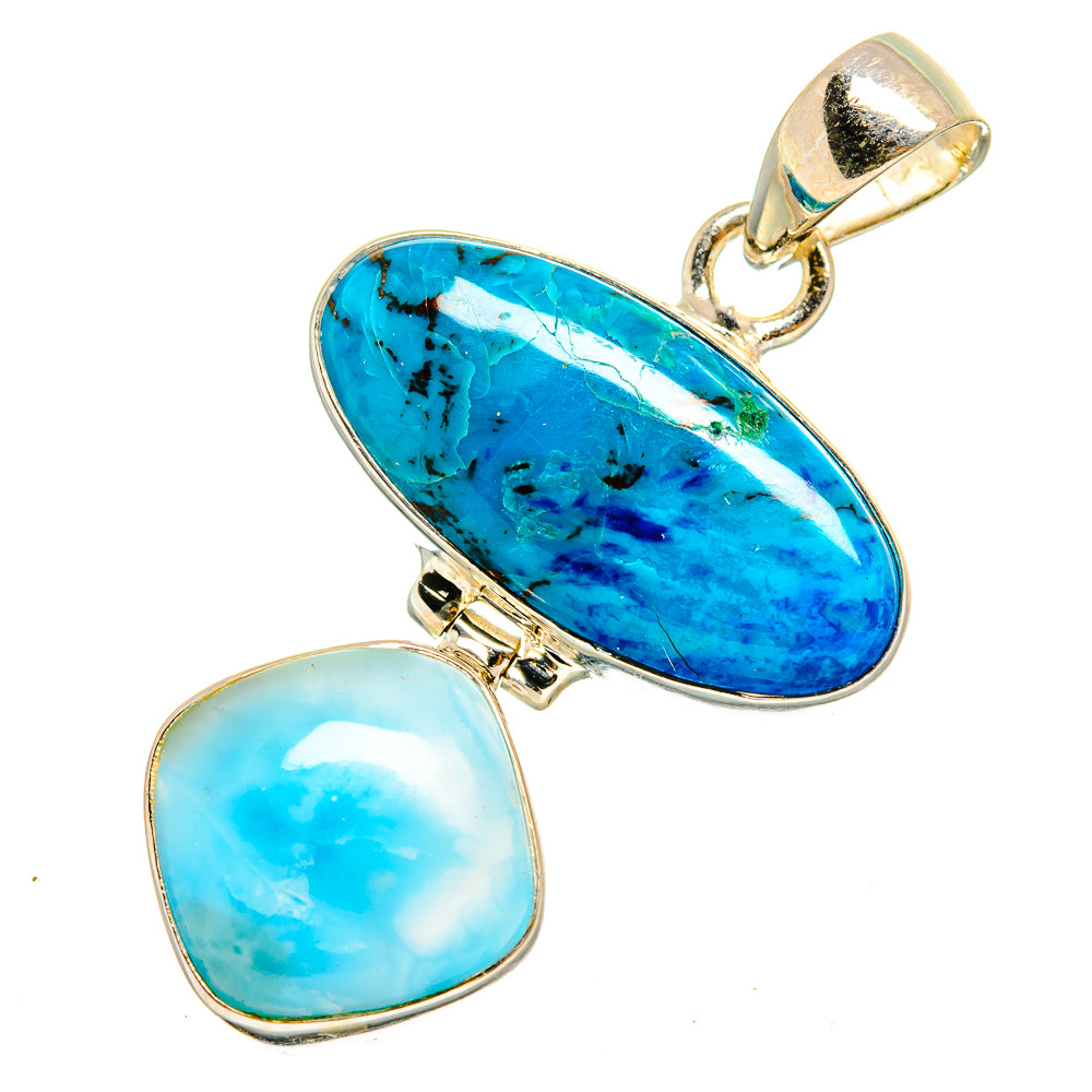 Chrysocolla Pendants handcrafted by Anasilvercos - PD10885