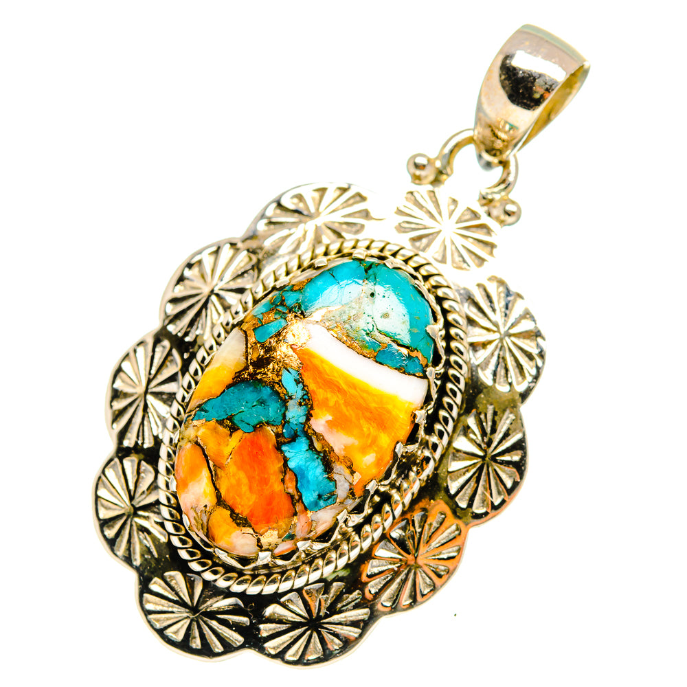 Spiny Oyster Turquoise Pendants handcrafted by Anasilvercos - PD10901