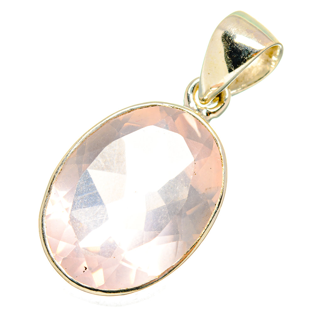 Rose Quartz Pendants handcrafted by Anasilvercos - PD10905