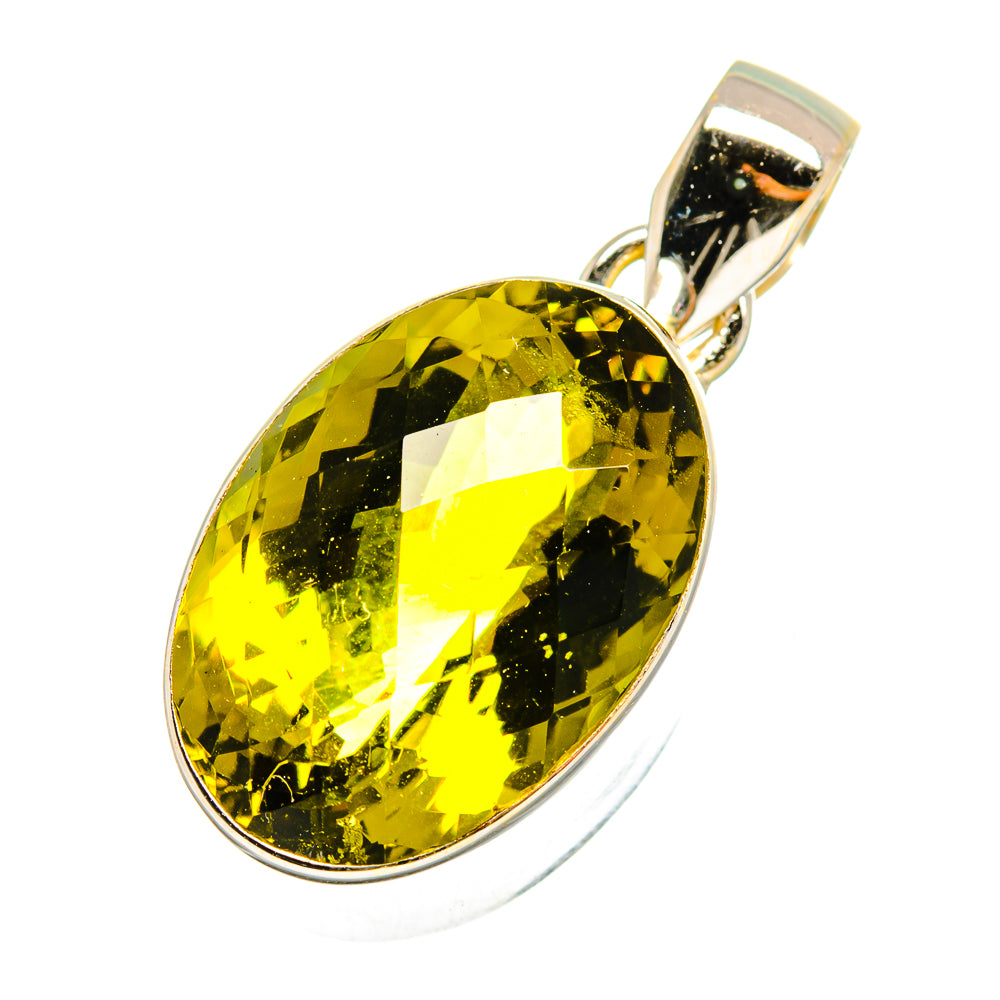 Olive Quartz Pendants handcrafted by Anasilvercos - PD10909