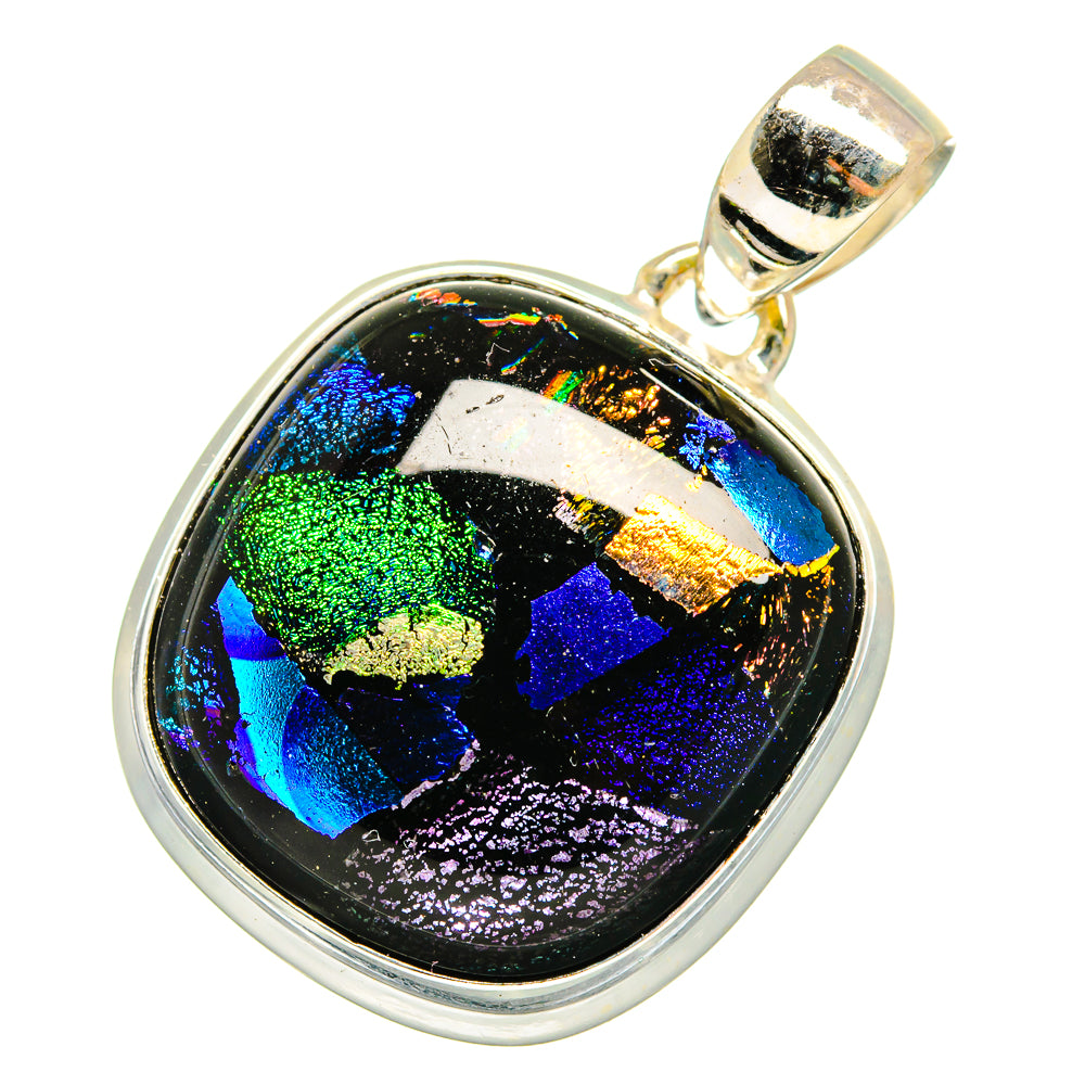 Dichroic Glass Pendants handcrafted by Anasilvercos - PD10912