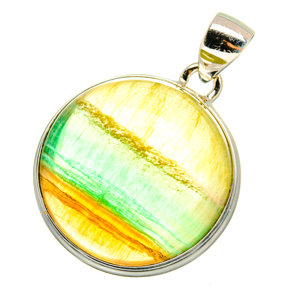 Green Fluorite Pendants handcrafted by Anasilvercos - PD10918