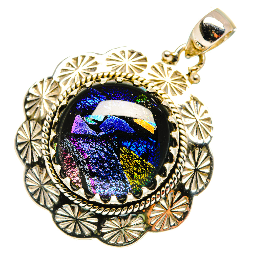 Dichroic Glass Pendants handcrafted by Anasilvercos - PD10950