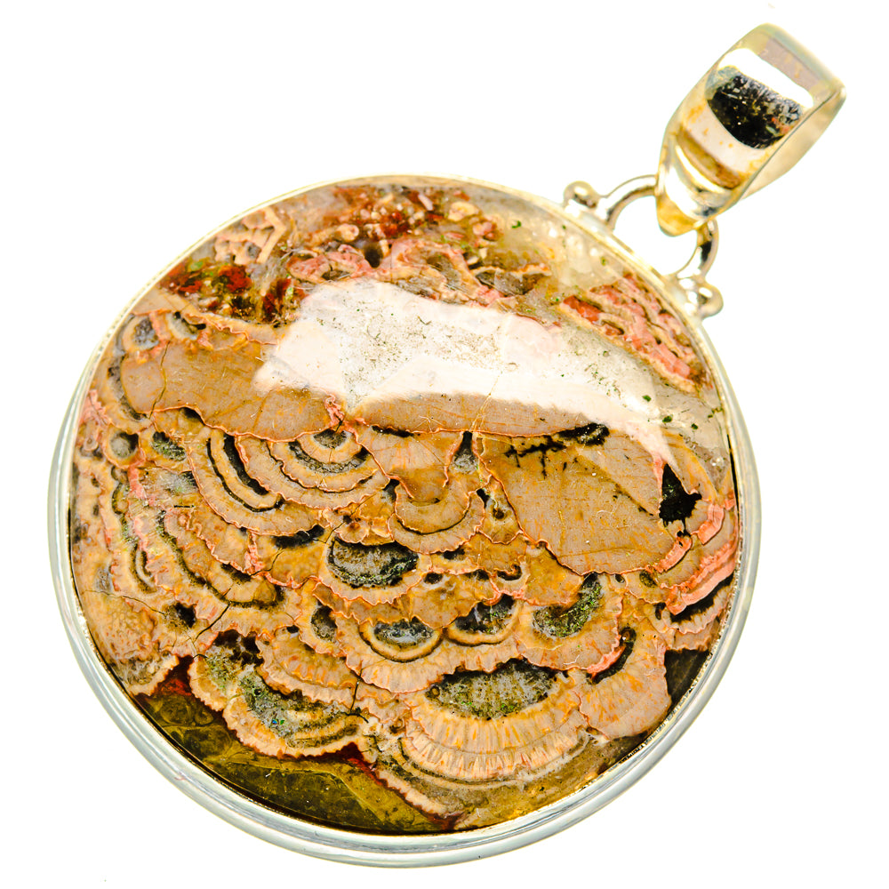 Mushroom Rhyolite Pendants handcrafted by Anasilvercos - PD10951