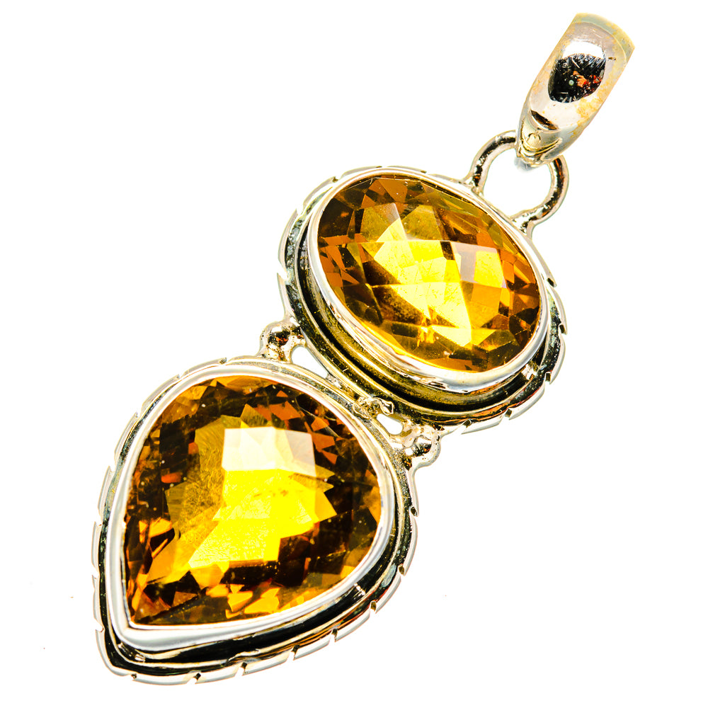 Mandarin Citrine Pendants handcrafted by Anasilvercos - PD10963