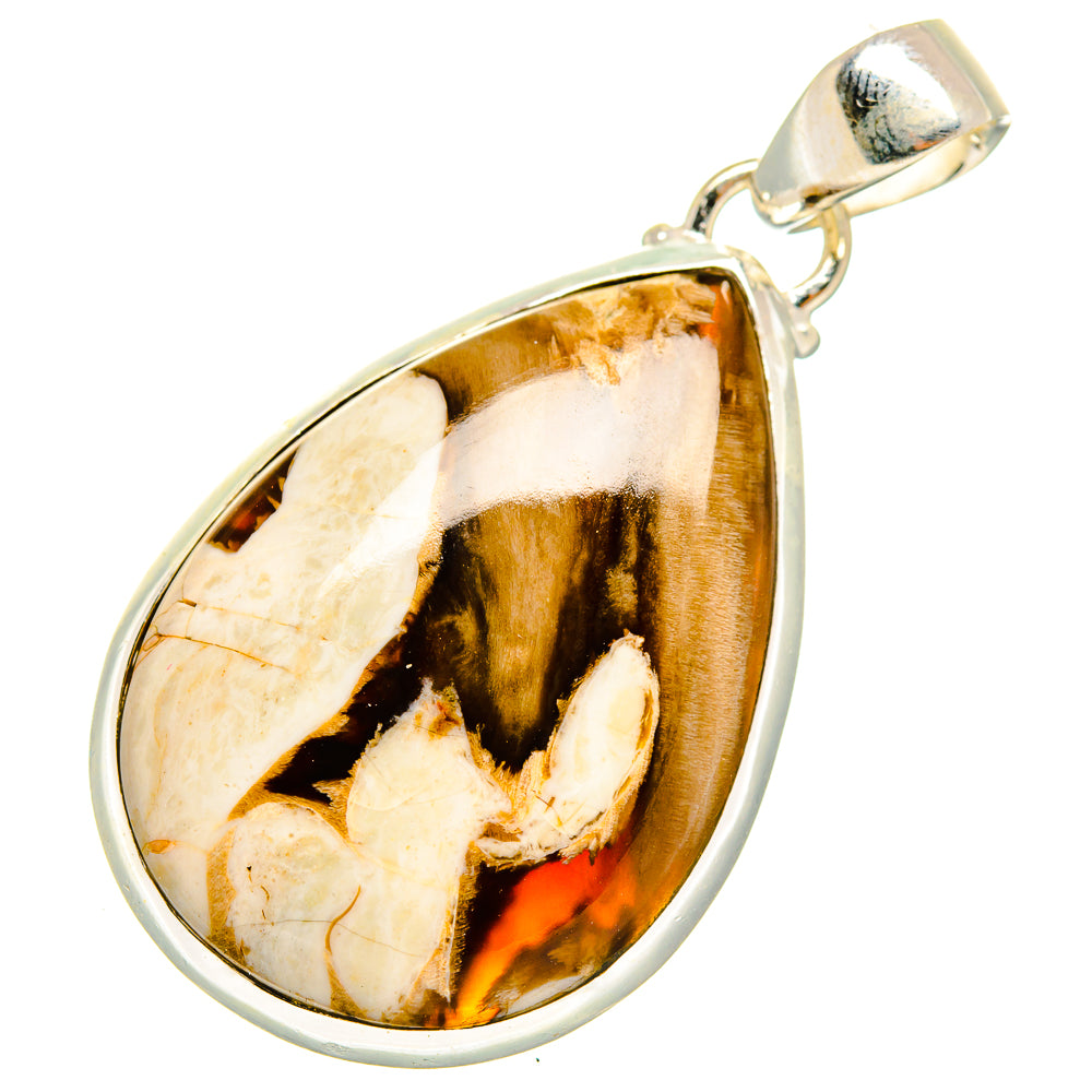 Peanut Wood Jasper Pendants handcrafted by Anasilvercos - PD10972