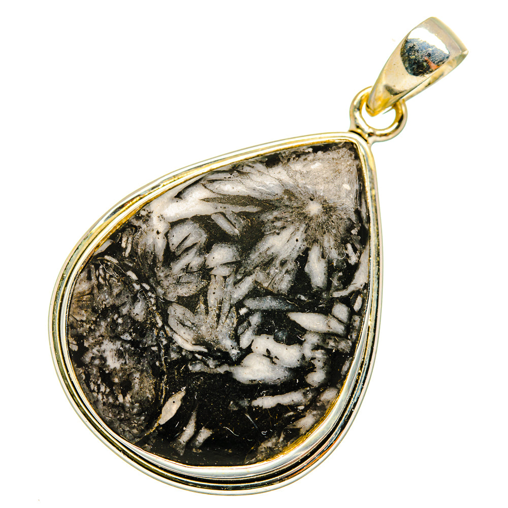 Chrysanthemum Stone Pendants handcrafted by Anasilvercos - PD10977