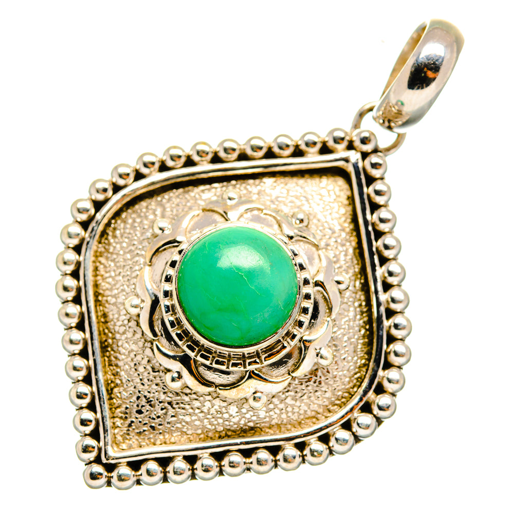 Chrysoprase Pendants handcrafted by Anasilvercos - PD10991