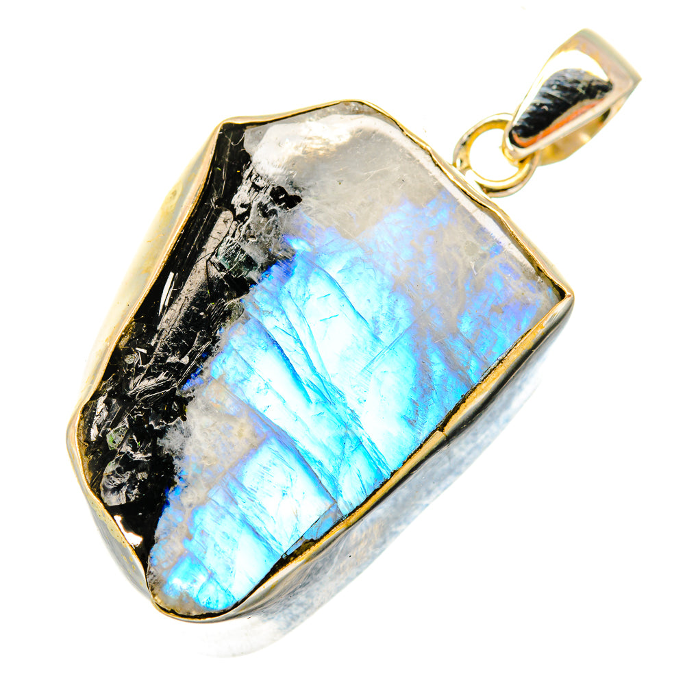 Rainbow Moonstone Pendants handcrafted by Anasilvercos - PD11008