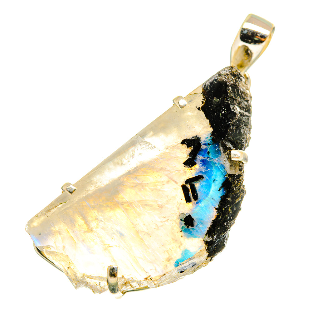 Rainbow Moonstone Pendants handcrafted by Anasilvercos - PD11068