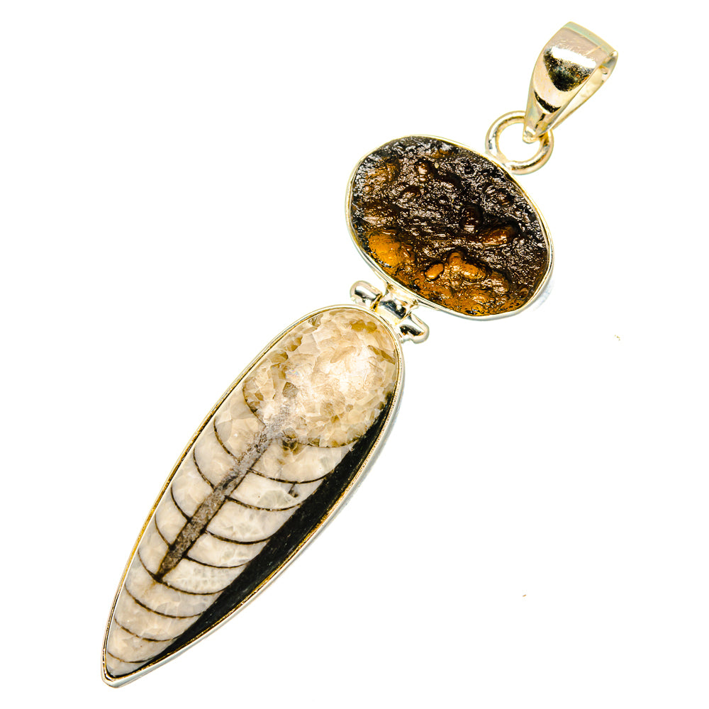 Orthoceras Fossil Pendants handcrafted by Anasilvercos - PD11086