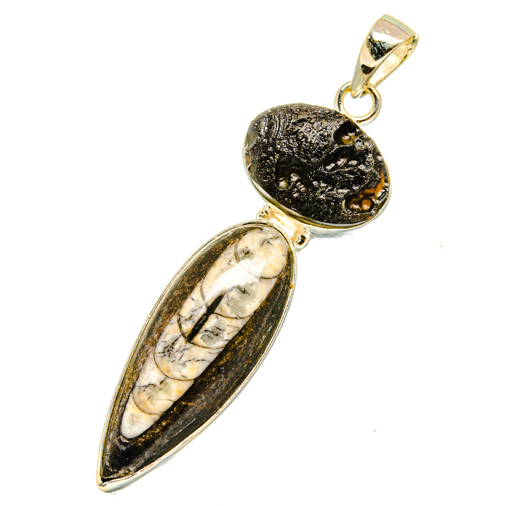 Orthoceras Fossil Pendants handcrafted by Anasilvercos - PD11087