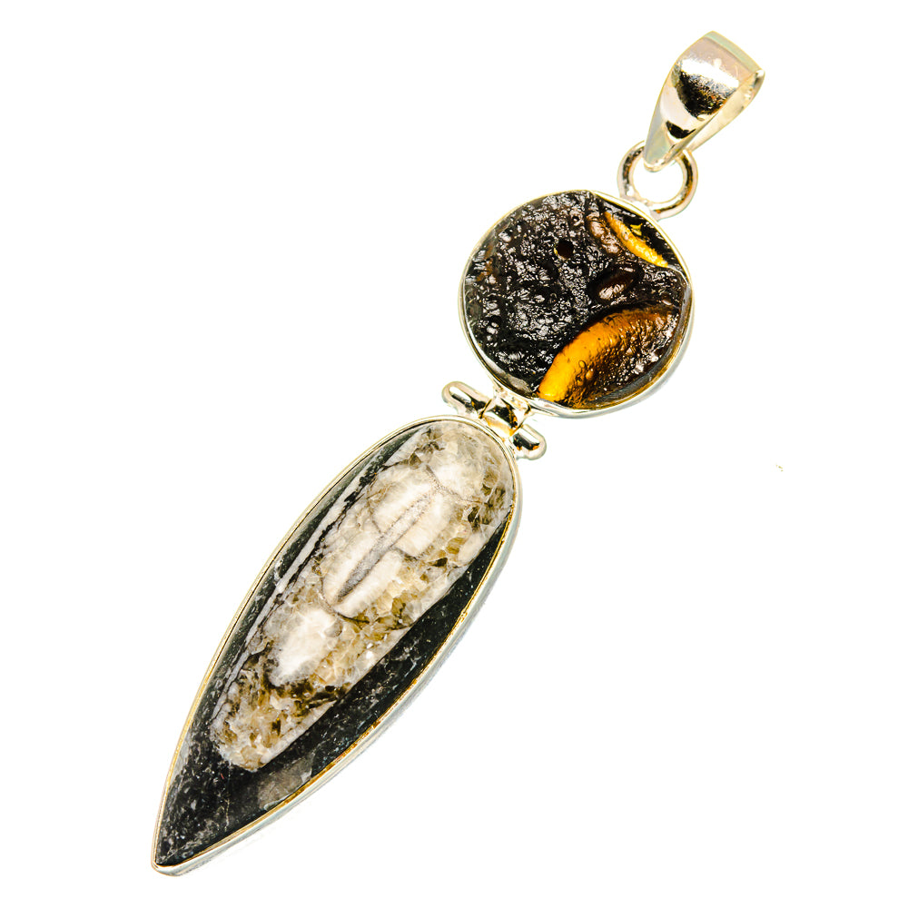 Orthoceras Fossil Pendants handcrafted by Anasilvercos - PD11091