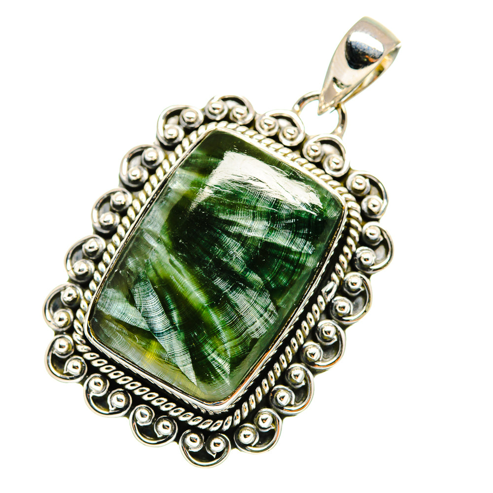 Seraphinite Pendants handcrafted by Anasilvercos - PD11100