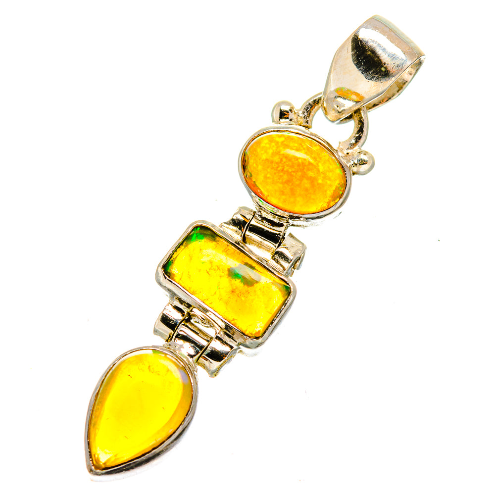 Ethiopian Opal Pendants handcrafted by Anasilvercos - PD11116