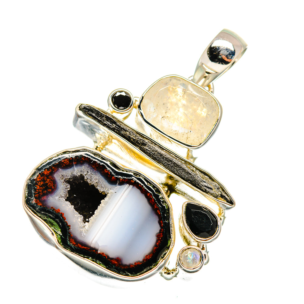 Coconut Geode Slice Pendants handcrafted by Anasilvercos - PD11127
