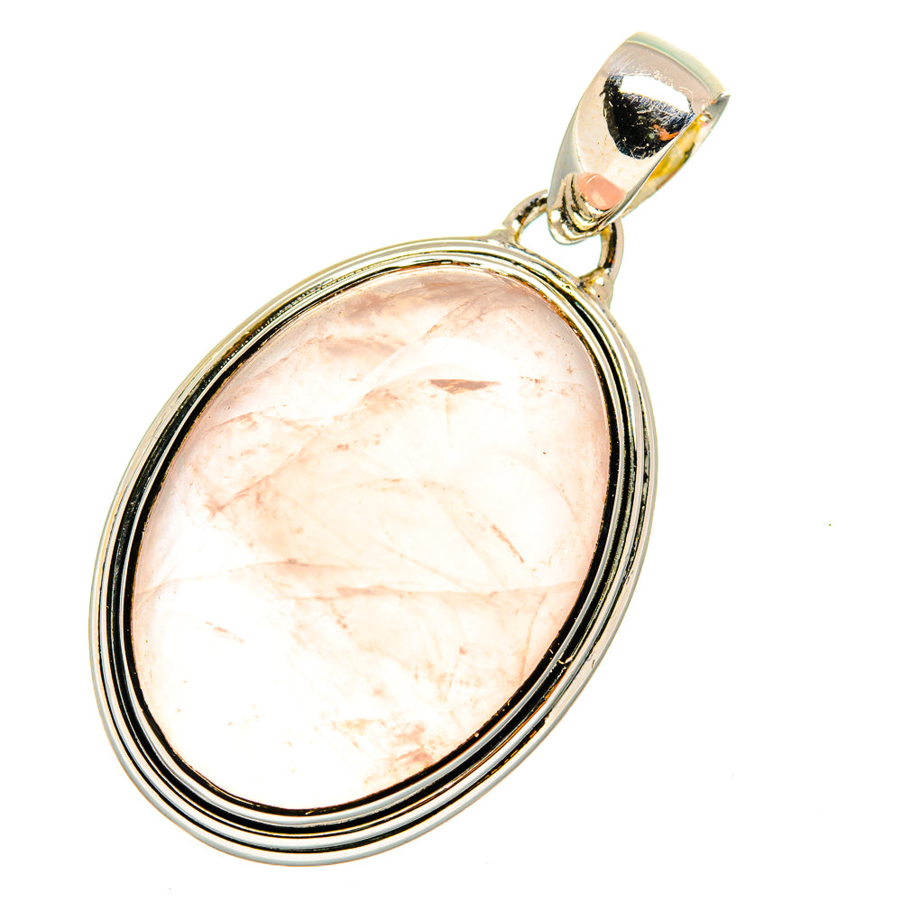 Rose Quartz Pendants handcrafted by Anasilvercos - PD11135