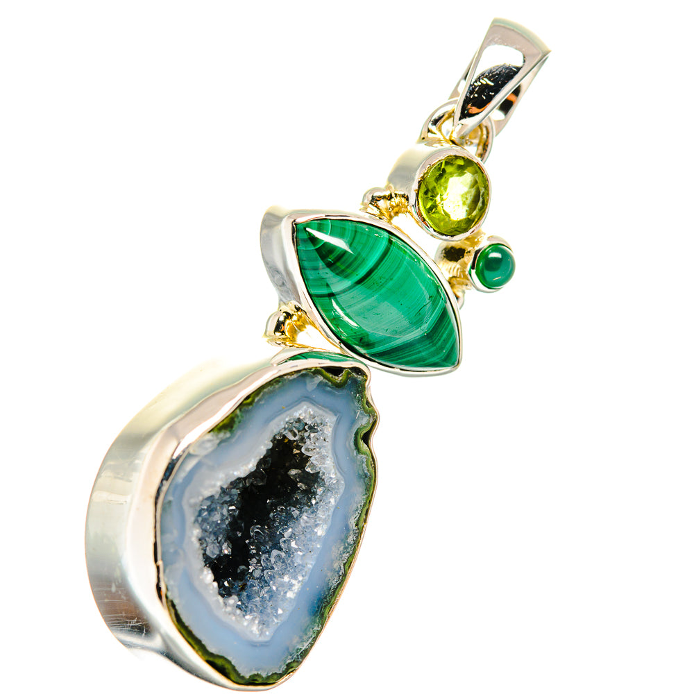 Coconut Geode Slice Pendants handcrafted by Anasilvercos - PD11137