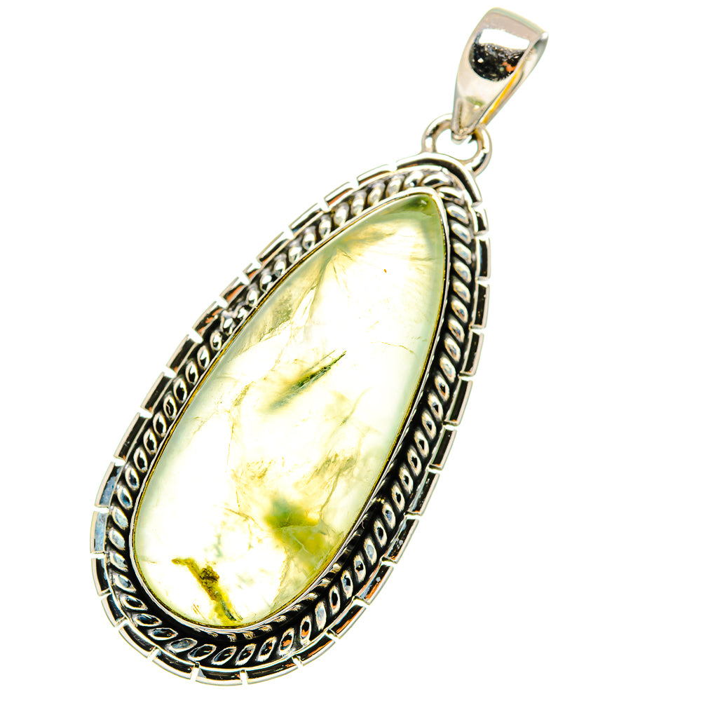 Prehnite Pendants handcrafted by Anasilvercos - PD11142