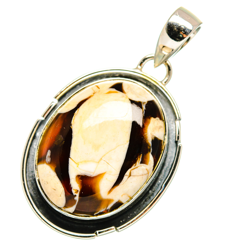 Peanut Wood Jasper Pendants handcrafted by Anasilvercos - PD11156