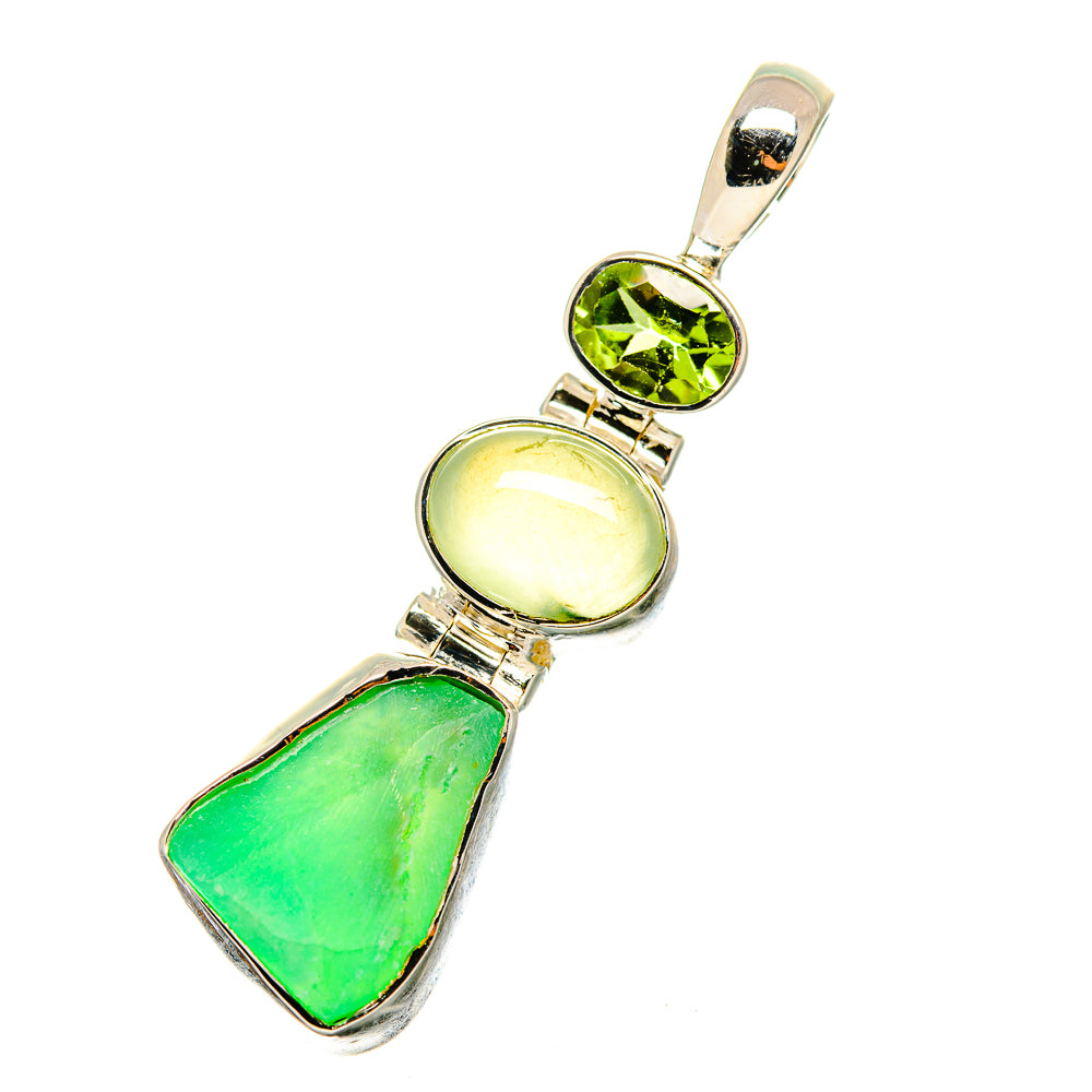 Chrysoprase Pendants handcrafted by Anasilvercos - PD11164