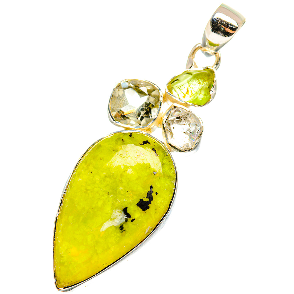 African Green Opal Pendants handcrafted by Anasilvercos - PD11186