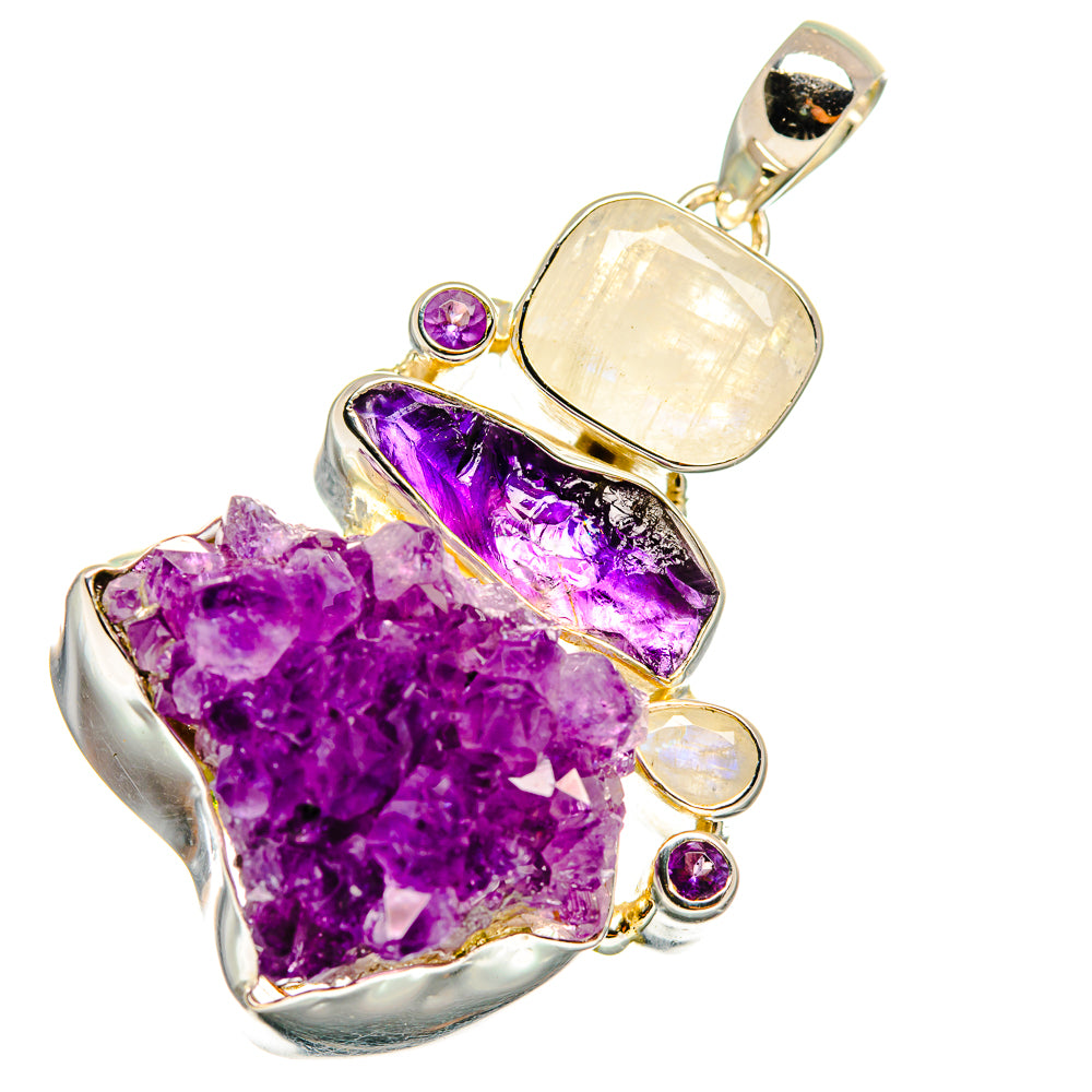 Amethyst Crystal Pendants handcrafted by Anasilvercos - PD11187