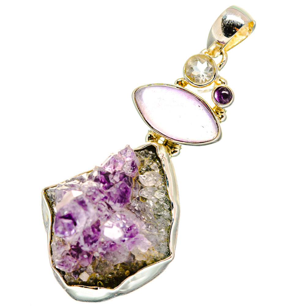 Amethyst Crystal Pendants handcrafted by Anasilvercos - PD11190