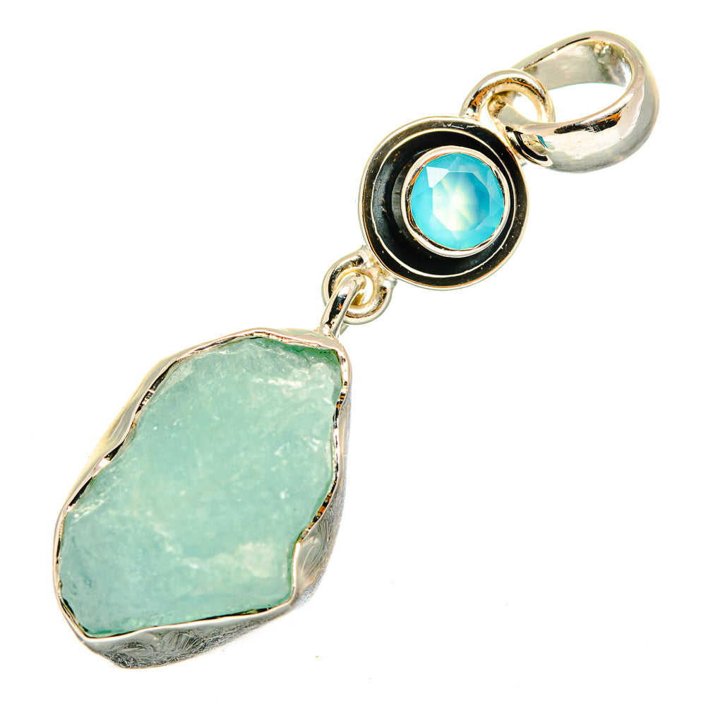 Aquamarine Pendants handcrafted by Anasilvercos - PD11204