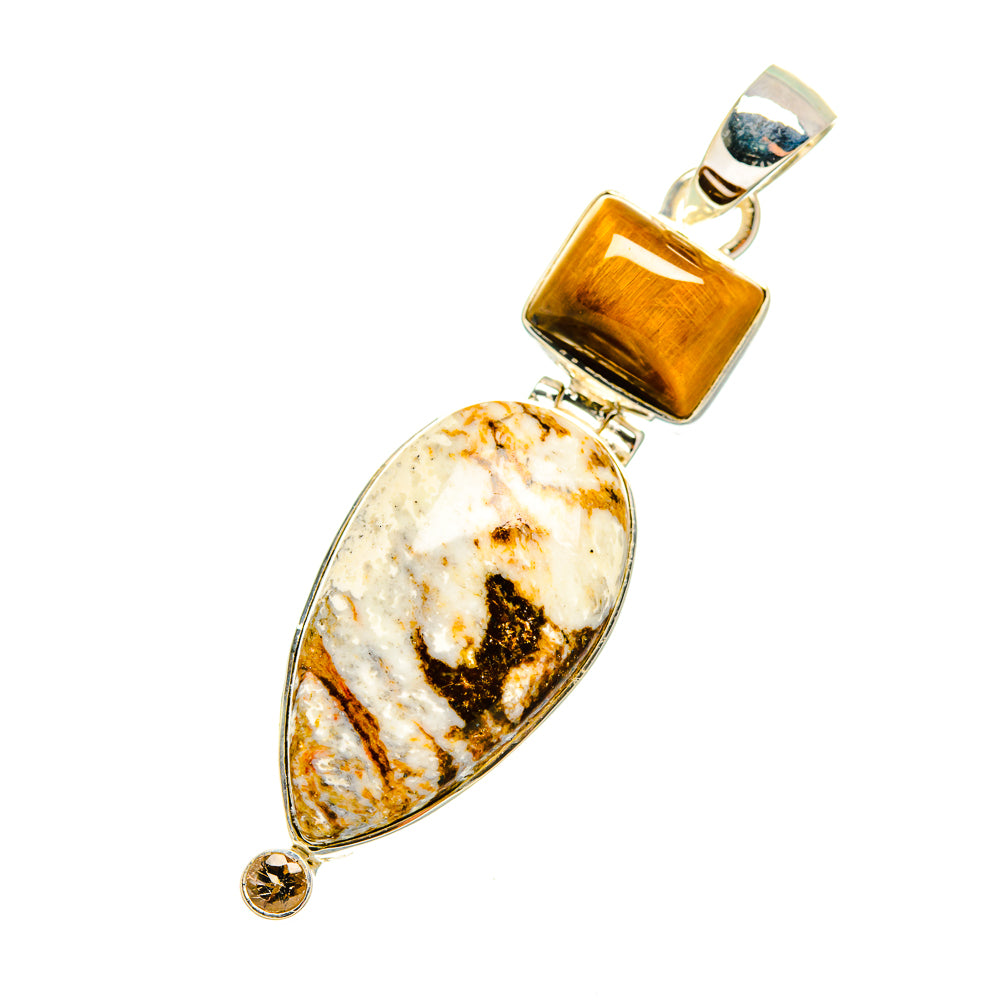 Peanut Wood Jasper Pendants handcrafted by Anasilvercos - PD11205