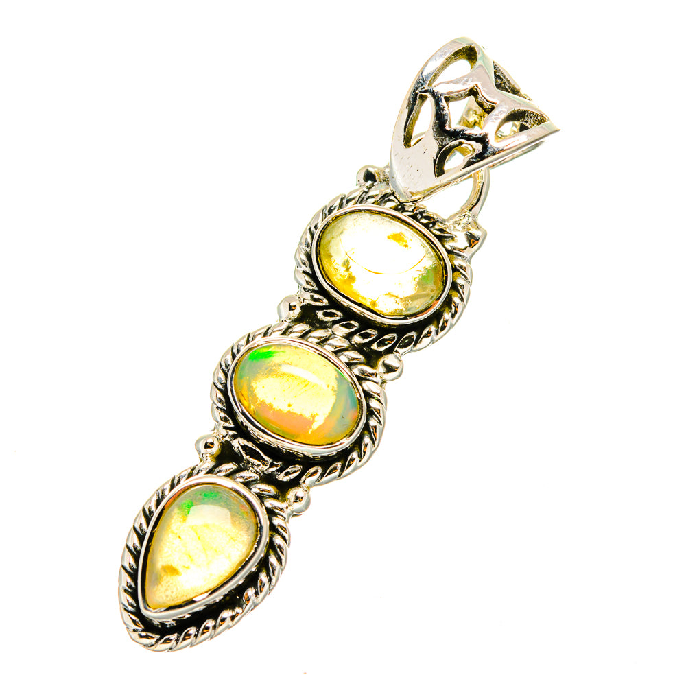 Ethiopian Opal Pendants handcrafted by Anasilvercos - PD11219