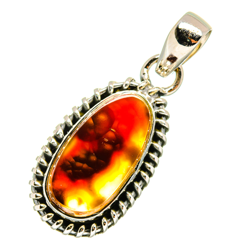 Mexican Fire Agate Pendants handcrafted by Anasilvercos - PD11236