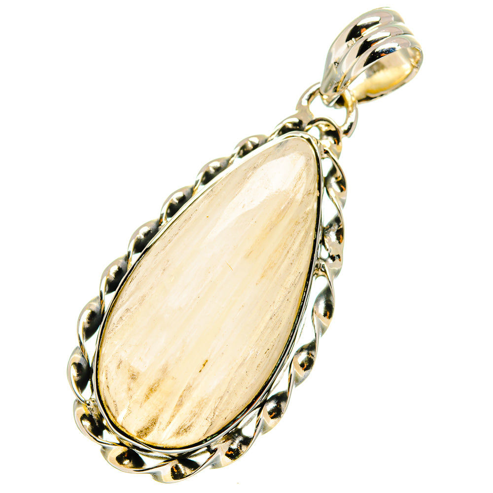 White Scolecite Pendants handcrafted by Anasilvercos - PD11239