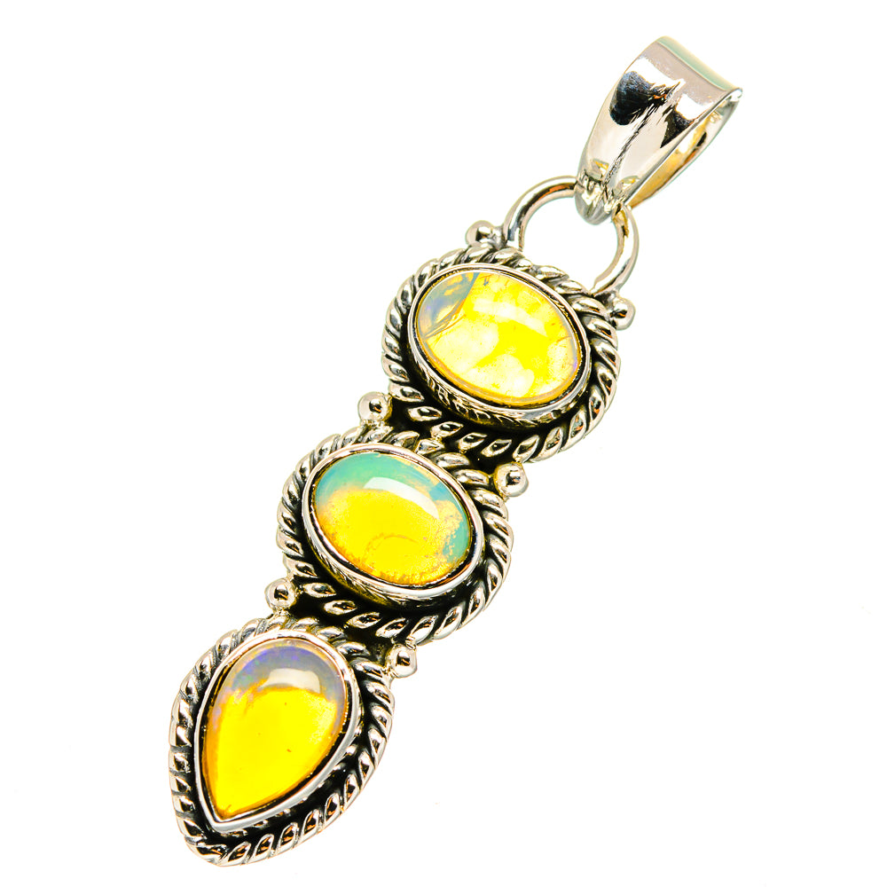 Ethiopian Opal Pendants handcrafted by Anasilvercos - PD11242