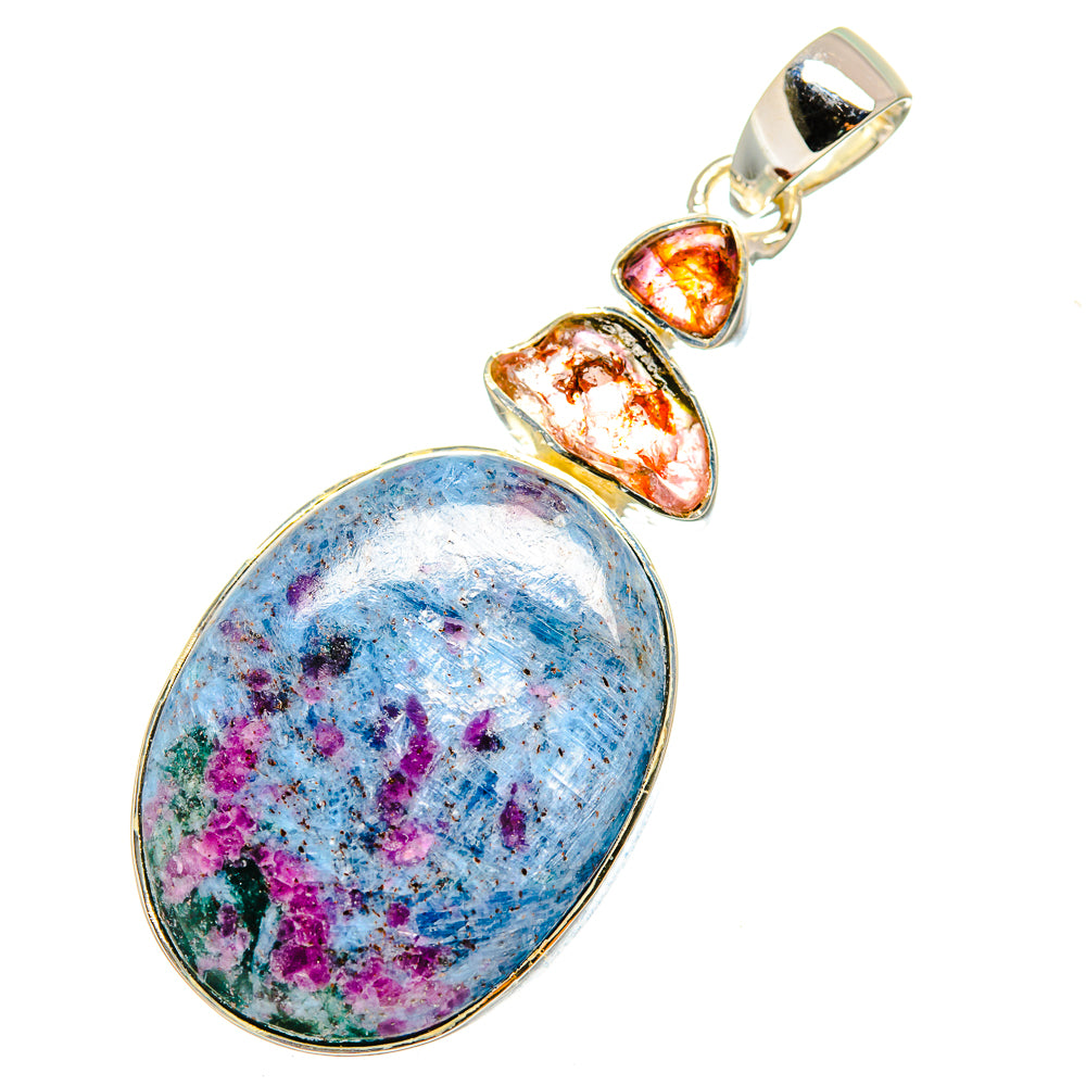 Ruby Fuchsite Pendants handcrafted by Anasilvercos - PD11257