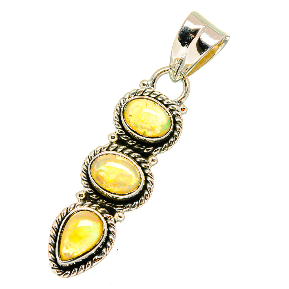 Ethiopian Opal Pendants handcrafted by Anasilvercos - PD11266