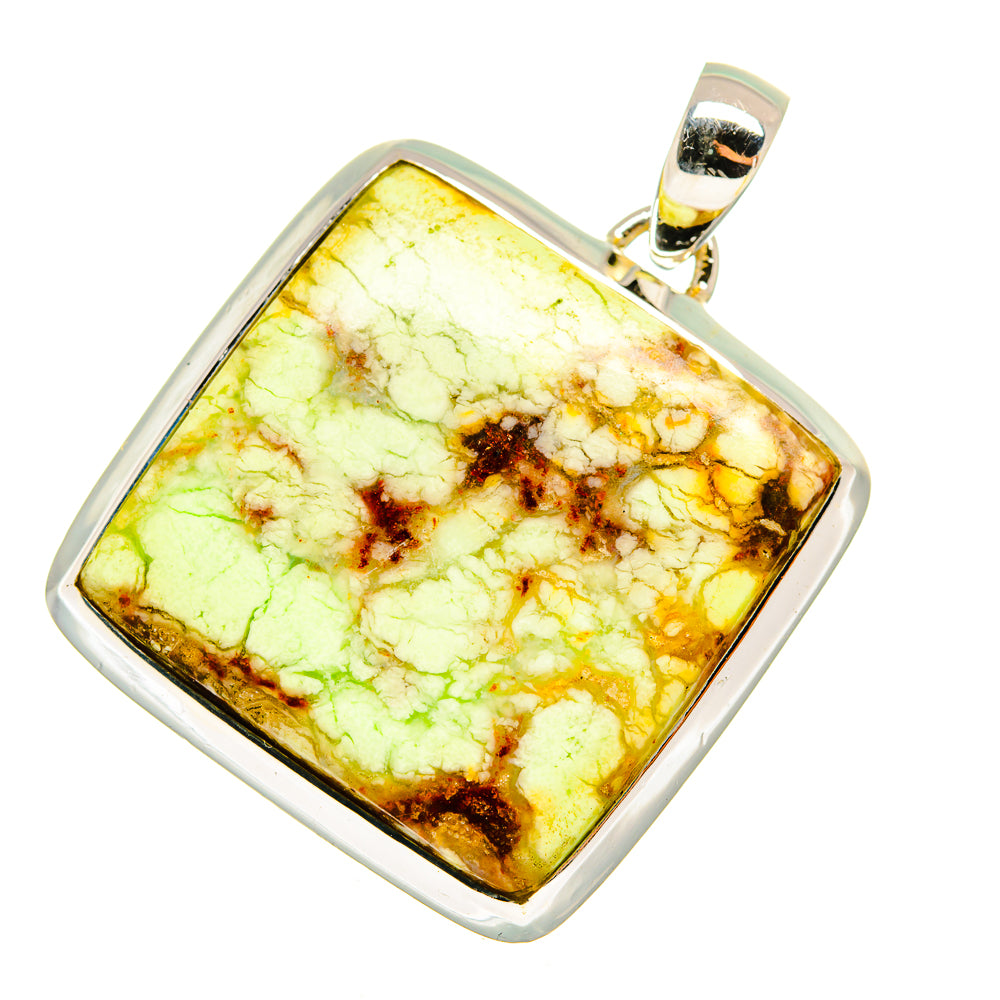 Lemon Chrysoprase Pendants handcrafted by Anasilvercos - PD11288