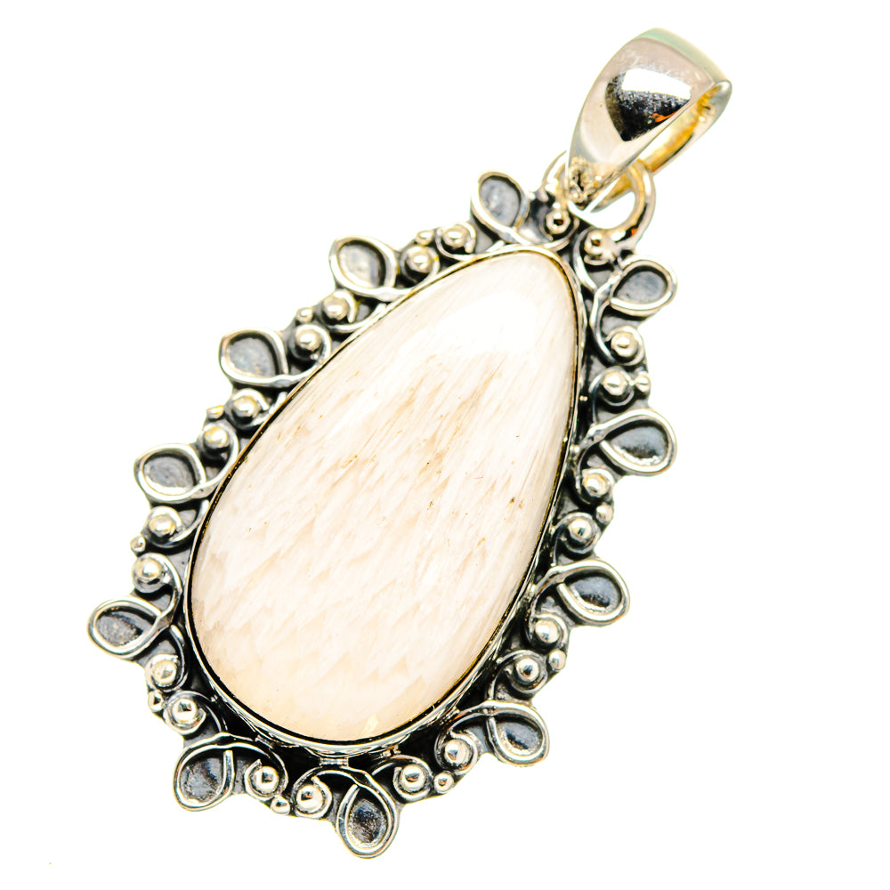 White Scolecite Pendants handcrafted by Anasilvercos - PD11296