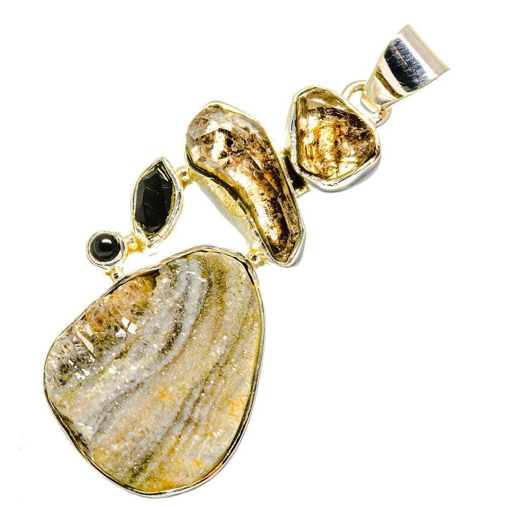 Desert Druzy Pendants handcrafted by Anasilvercos - PD11298