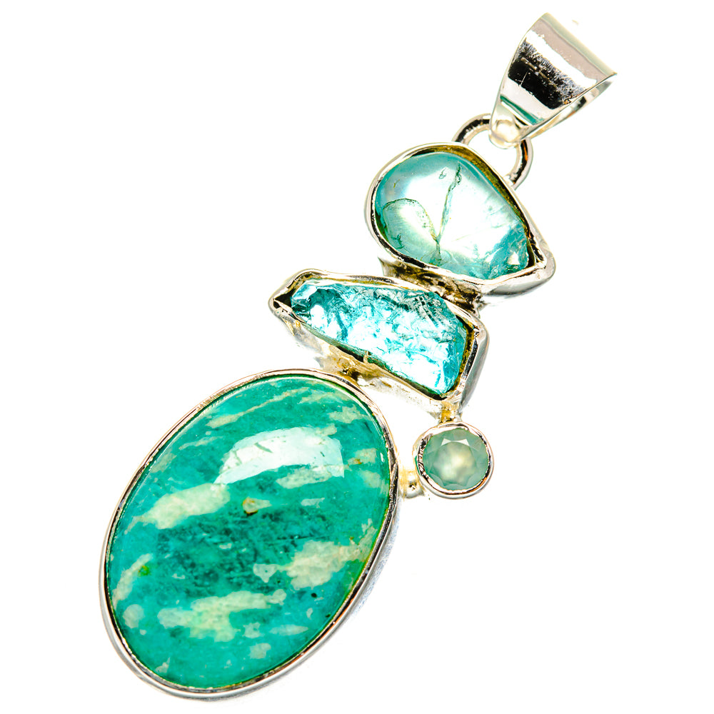 Amazonite Pendants handcrafted by Anasilvercos - PD11305