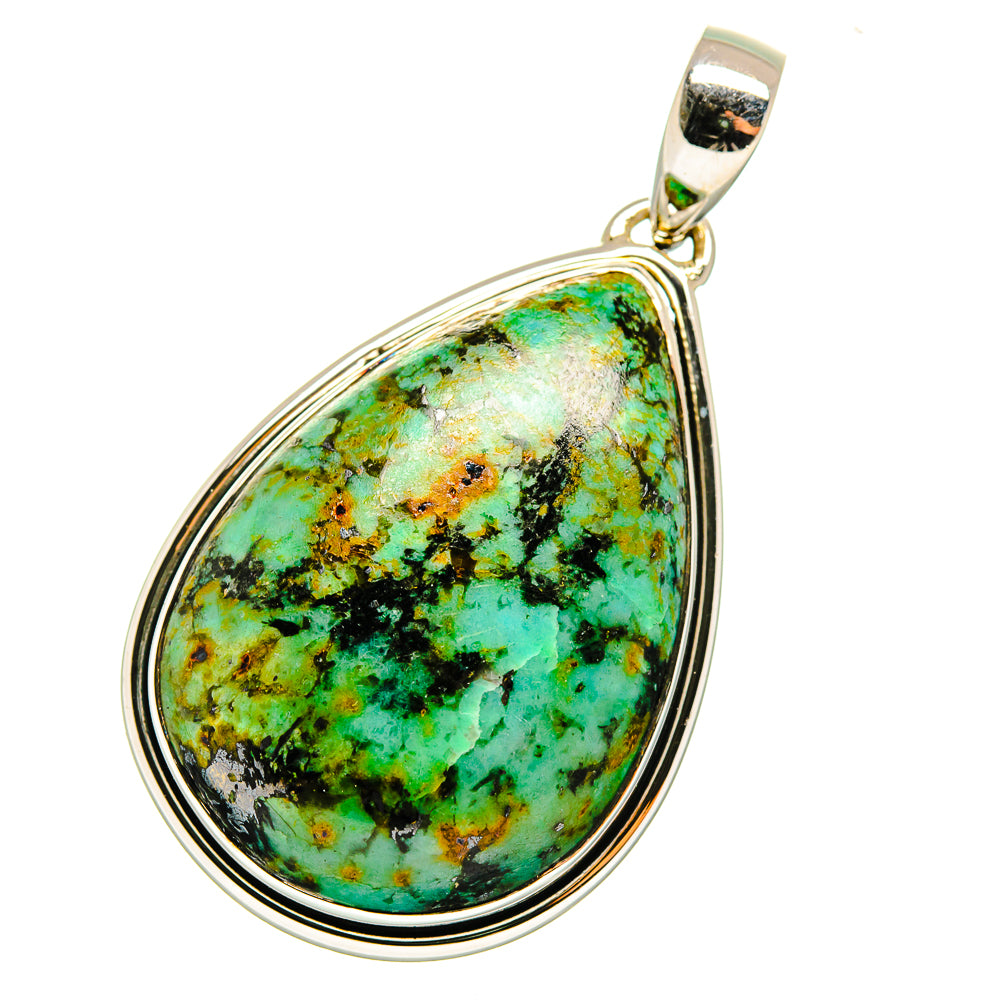 Tibetan Turquoise Pendants handcrafted by Anasilvercos - PD11318