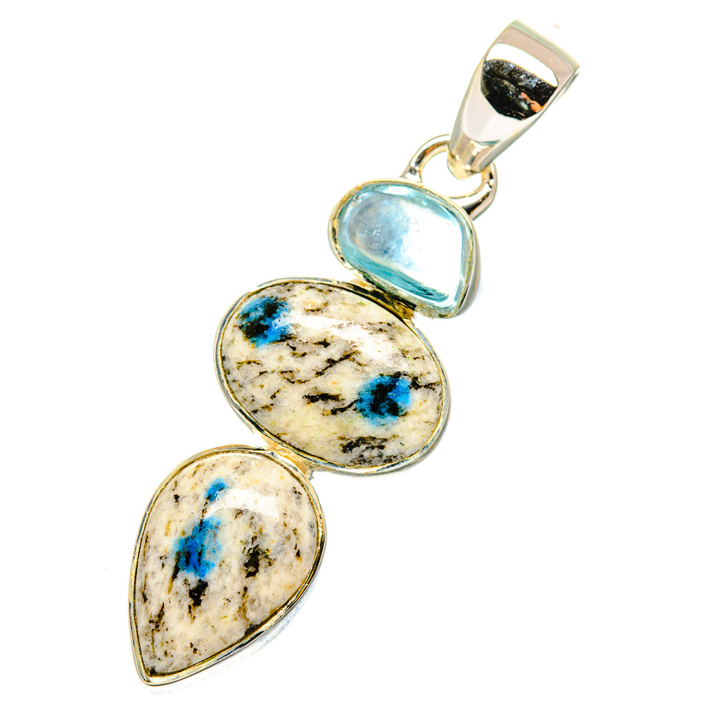 K2 Blue Azurite Pendants handcrafted by Anasilvercos - PD11345