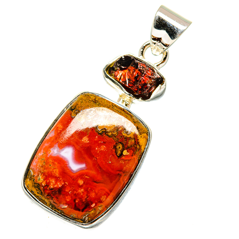 Moroccan Agate Pendants handcrafted by Anasilvercos - PD11352