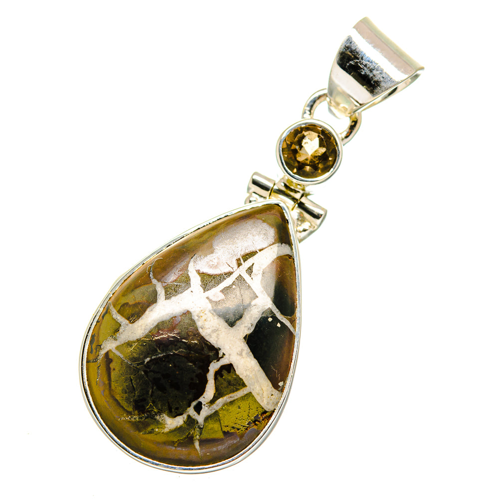 Septarian Geode Pendants handcrafted by Anasilvercos - PD11376