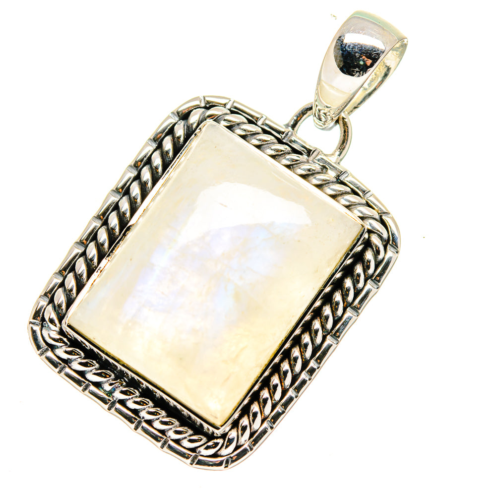 Rainbow Moonstone Pendants handcrafted by Anasilvercos - PD11378